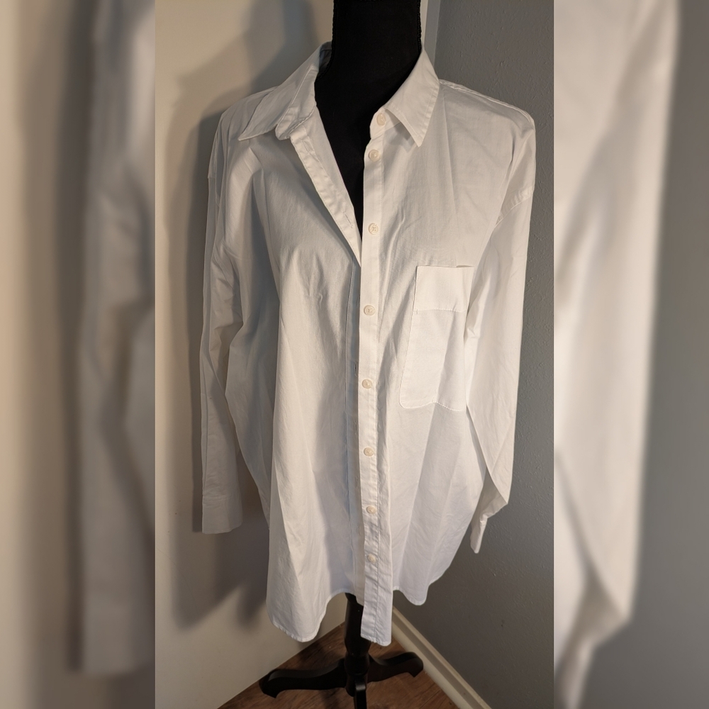 a new day White Casual Button Down Shirt